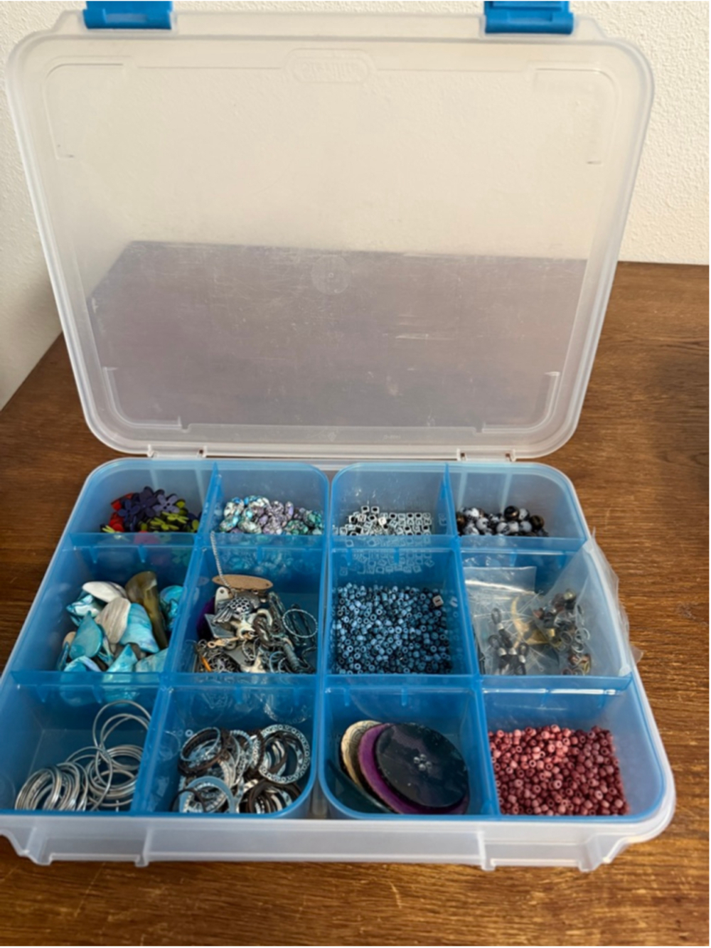 Mixed Jewelry Making Bead Lot Craft Supplies Shell Beads Charms Findings Organiz